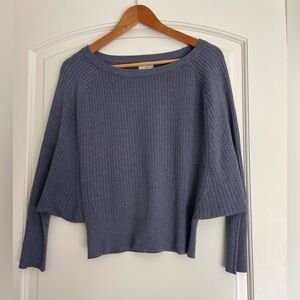Dreamers by Debut Women's Slate Blue Ribbed Sweater